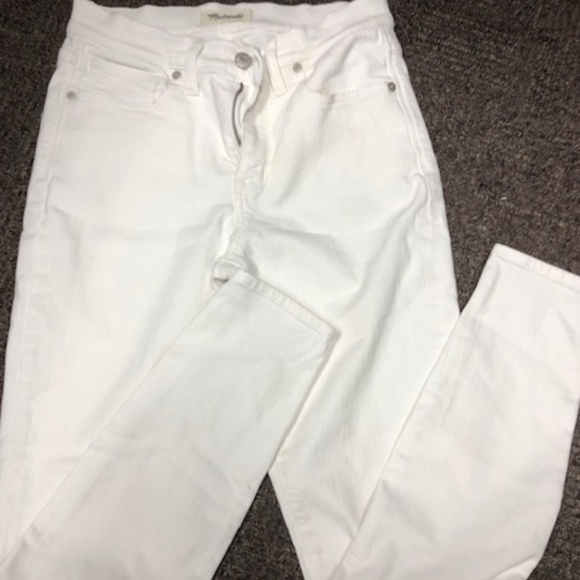 Madewell 9" High Riser Size 27T Skinny White Jeans - Picture 1 of 6